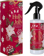 Christmas Linen & Room Air Freshener Spray Room Mist- Holly Jolly - Infused with Citrus & Pine Aroma- 250ml / 8.5 FL OZ.