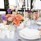 48 Pack White Unscented Clear Glass Filled Votive Candles. Hand Poured Wax Candle Ideal Gifts for Aromatherapy Spa Weddings Birthdays Holidays Party (White)