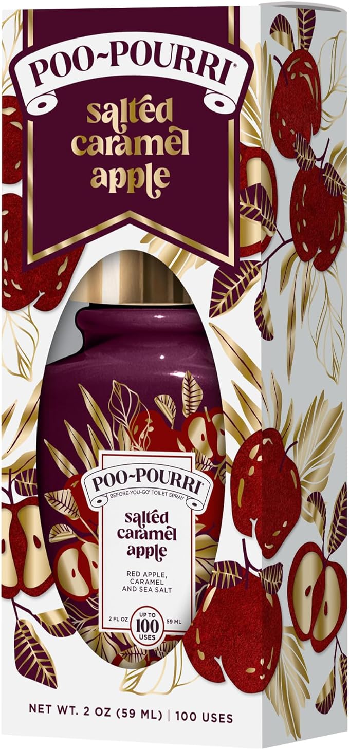 Poo-Pourri Before-You-Go Toilet Spray, Salted Caramel Apple, 2 Fl Oz – Caramel, Red Apple and Sea Salt