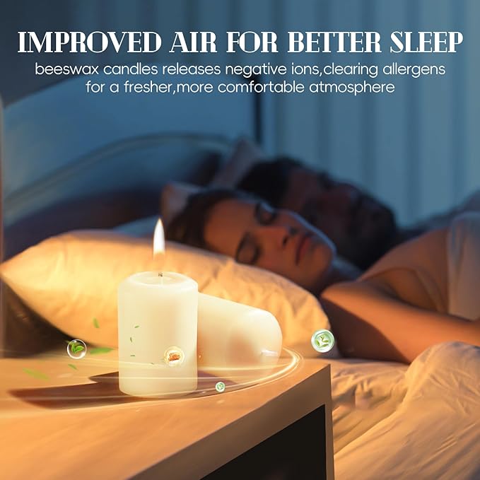 White Beeswax Votive Candles12 Pack,100% Pure Beeswax Candles,Unscented,Slow-Burning 11-12 Hours, Natural Bees Wax Candle for Home,Church,Prayer