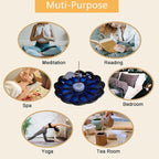 Ceramic Incense Holder for Sticks, Handmade Incense Burner Trays with 3 Pcs Incense Holes, Multi-Purpose Ash Catcher for Coils, White Sage & Palo Santo, Smudge Bowl for Meditation Yoga Decor (Blue)