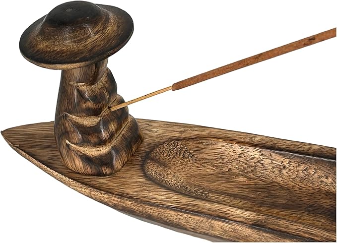 S.B ARTS Incense Holder for Sticks, Insence Stick Holder Ash Catcher for Table Decorations and Gifting - Wooden Incense Tray for Sticks - Home Decor Gifts (11" x 2.15" x 1")