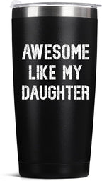 Father's Day Dad Gifts from Daughter – 20oz Navy Blue Stainless Steel Tumbler | Birthday & Christmas Gift for Bonus Dad Husband Father Coffee Mug