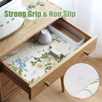 Drawer and Shelf Liner for Kitchen Cabinets Non Adhesive Cabinet Liners Floral Shelf Liners Strong Grip Non-Slip Drawer Liner Waterproof Easy to Clean Cupboard Shelves Dresser Liner 15.7IN x 10FT