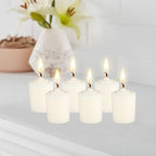 Mega Candles 12 pcs Unscented Off White Votive Candles, Hand Poured Wax Candle 15 Hour 1.5 Inch x 2.25 Inch, Home Décor, Wedding Receptions, Centerpieces, Occasions, Events, Festivities, Meditations