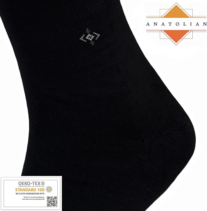 anatolian DRESS SOCKS Natural Comfortable Soft Classy - Made In TURKEY for Men Women Dress or Casual Footwear
