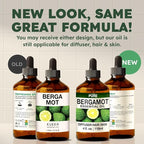 KUKKA Bergamot Essential Oils - 4 Fl Oz - for Hair, Skin, Diffuser, Aromatherapy & DIY Soap Making Scent