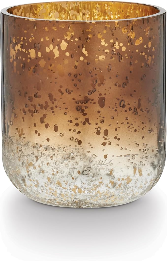 ILLUME Noble Holiday Woodfire Small Radiant Glass Candle