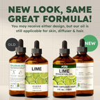 KUKKA Lime Essential Oils - 4 Fl Oz - for Hair, Skin, Diffuser, Aromatherapy & DIY Soap Making Scent