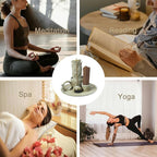 4 in 1 Incense Burner Holder for Sticks, Palo Santo Sticks Holder, Candle and Sage Holder for Burning Ceramic Ash Catcher Tray for Meditation Yoga Room Home Decor (Gray)