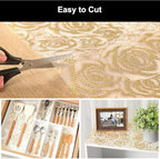 Cooyes Shelf Liner – Premium Non-Adhesive Cabinet & Drawer Liner for Kitchen – Waterproof Shelf Paper with Modern Pattern – Durable EVA Cabinet Mat – Easy to Cut