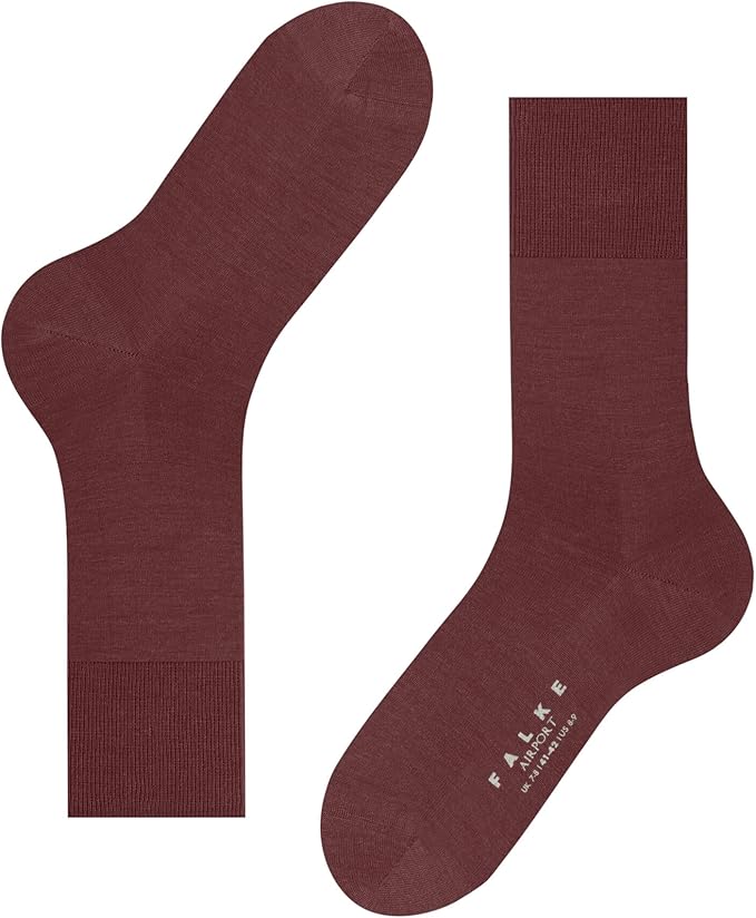 FALKE Men's Airport Dress Socks, Premium Merino Wool Cotton Blend, Sustainable Luxury, Eco-Friendly Business Casual, 1 Pair