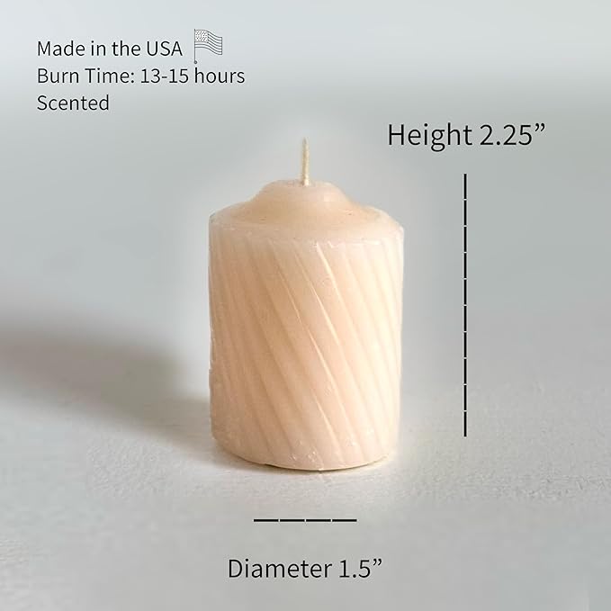 Scented Votive Candles - 15 Hour Burn Time - Candles for All Decorations - for Wedding, Birthday, Holiday & Home Decoration - Made in The USA, Box of 20, Vanilla