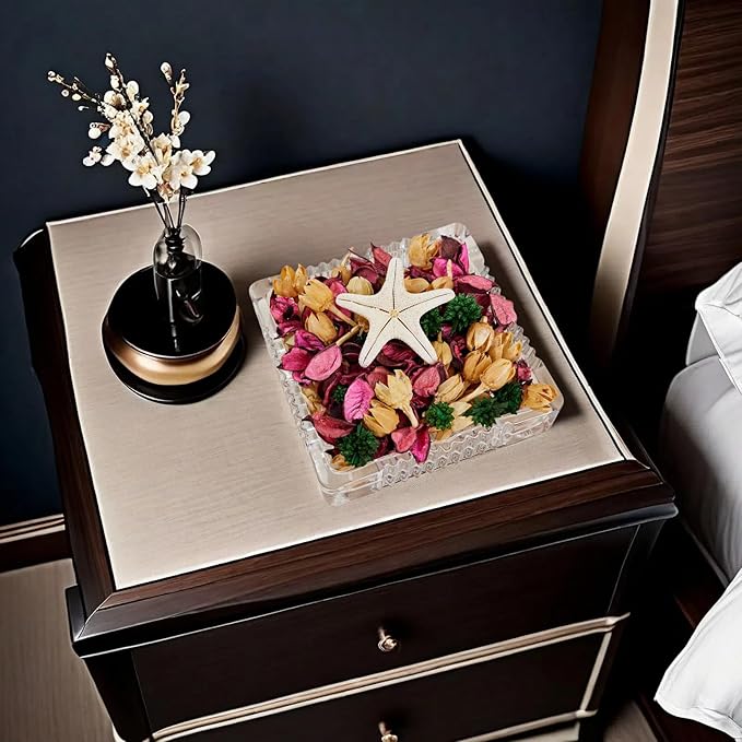 Rose Scented Potpourri - Long-Lasting Bowl & Vase Filler | Pink Dried Flowers | Home Fragrance Décor for Bathroom, Living Room, Bedroom, Office (4.9oz/140g)