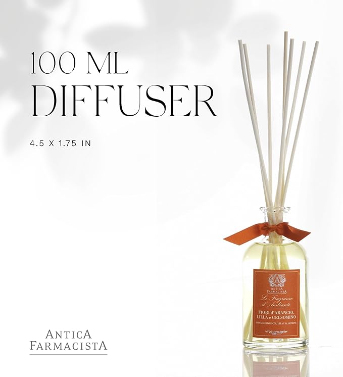 Antica Farmacista Home Ambiance Diffuser, Orange Blossom, Lilac and Jasmine,3.4 Fl Oz
