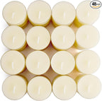 48 Packs Pure Beeswax Tealight Candles Bulk-4 Hour Long Burn Time, Unscented and Smokeless Candles for Home Deco,Wedding (Ivory)