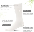 SERISIMPLE Men's Dress Socks - Bamboo Viscose Thin Ribbed Knit, Silky & Soft, Lightweight Business Crew Socks 5 Pairs
