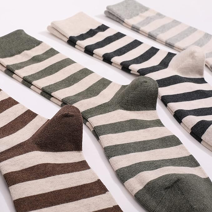 DRASEX Men's Dress Socks Funky Colorful Pattern Cotton Novelty Casual Crew Socks