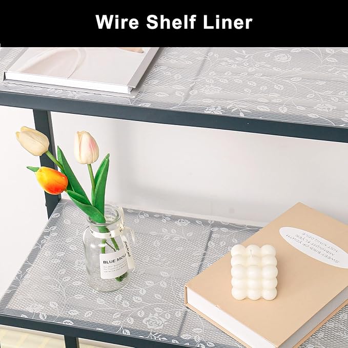 Cooyes Shelf Liner – Premium Non-Adhesive Cabinet & Drawer Liner for Kitchen – Waterproof Shelf Paper with Modern Pattern – Durable EVA Cabinet Mat – Easy to Cut