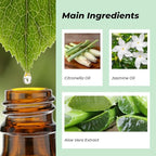 Benatu Jasmine Lemongrass Essential Oil Blend Spray for Body and Hair, Multi-Use Natural Scent Aromatherapy Room Mist for Pillow, Linen, Bedding, Fabric, Car 4 fl oz