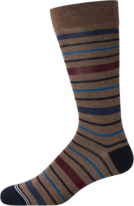 Nautica Mens Dress Socks - 5 Pack Breathable Comfort Stretch Crew-Length Work Socks for Men for Business Formal Wear (6-12.5)
