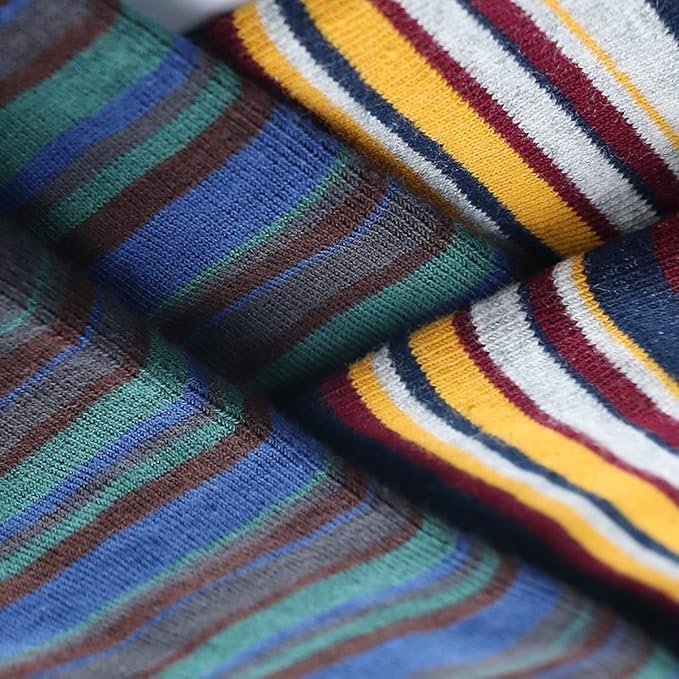 HHX YONLEE Dress Socks 5/6/10 Pairs Crew Argyle Colorful Cotton Novelty Casual Happy Fun