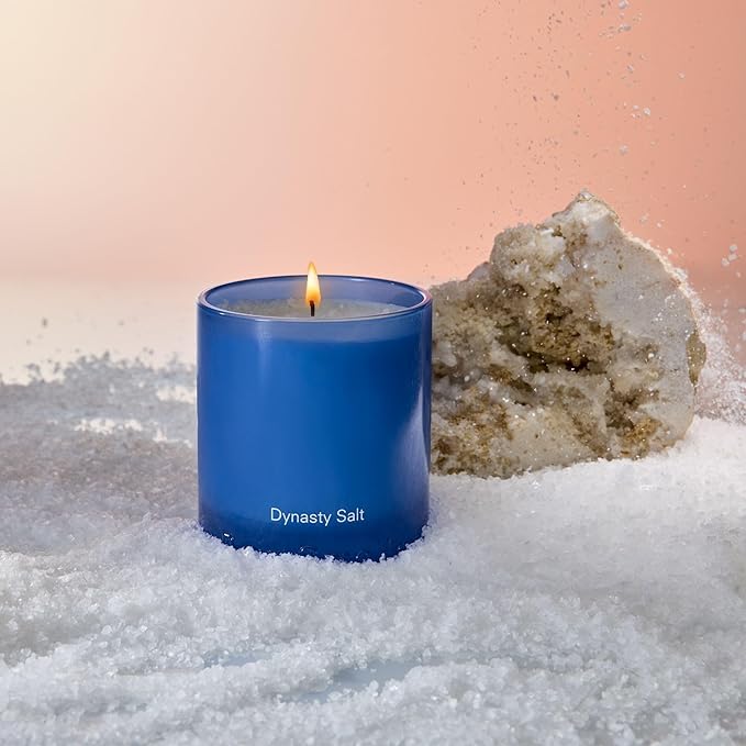 Boy Smells Dynasty Salt Cotton Candle - 8.5 oz Luxury Candle with Pink Pepper, Cotton Accord, and Musk - Cotton Wick - Up to 50-Hour Burn - Cotton Wick