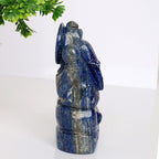 REAL-GEMS Lapis Lazuli Lord Ganesha Idol Sculpture Statue Hand Carved Decorative Healing Reiki Gemstone Figurines Crafts Approximately 1865 Ct.…