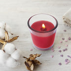 20 Packs Red Votive Candles with Clear Glass Holder, 1.8 Oz Unscented Soy Wax Candle for Home Decoration