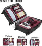 Veken 8 Set Packing Cubes for Travel Essentials, Suitcase Organizer Bags in 4 Sizes, Carry-On Luggage Accessories with Large Laundry & Hanging Toiletry Bag, Must-Have for Airplane, Road Trip & Camping