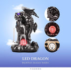 Dragon Backflow Incense Holder Waterfall Incense Burner, Smoke Incense Holder,with 70 Backflow Incense Cones+50 Incense Stick,1 Mat,1 Tweezers Ornament Home Decor（Black Brown）