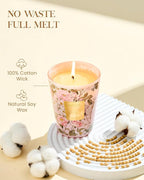 M&SENSE Rose Amber Scented Natural Soy Wax Candle, 14.1oz 60 Hours Long Lasting Slow Burning Candles for Home Decor, Aromatherapy Candle for Stress Relief
