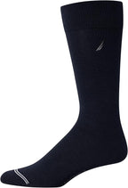 Nautica Mens Dress Socks - 5 Pack Breathable Comfort Stretch Crew-Length Work Socks for Men for Business Formal Wear (6-12.5)