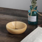 Koville Mexican Natural Onyx Incense Holder, Incense Holders for Sticks, Sturdy Incense Burner Ash Catcher, Ideal for Meditation, Relaxing, Easy to Clean(Mexico Onyx)