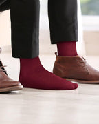 Feraricci Solid Color Casual Dress Socks for Men - Colorful & Comfortable Crew Socks