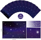 10 Sheets Drawer Liners for Dresser Scented Drawer Liners Non Adhesive Scented Paper for Fragrant Home Shelf Closet (Linen,Starry Sky)