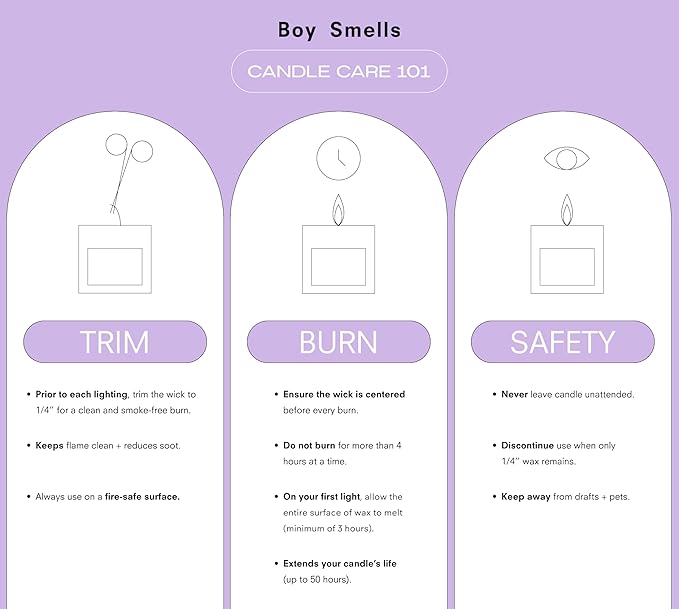 Boy Smells Grass Scented Candle - 8.5 oz - Home Candle with Bergamot, Fresh Sage, and Wild Grass Notes - Up to 50-Hour Burn - Cotton Wick