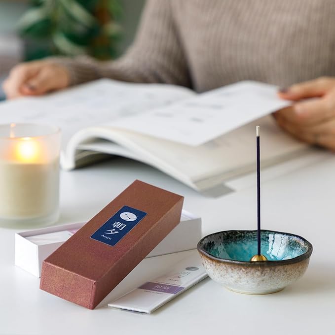 Asayu Japan Incense Sticks Assortment - 5 Floral Fragrances, 20g, 100% Made in Japan Incense Sampler Variety Pack - for Yoga, Zen Meditation & Relaxation