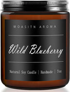 MOASITN Blueberry Highly Scented Candles for Home| Natural Soy Aromatherapy Candle| Handmade Long Lasting Jar Candle Gift for Women,Men as Birthday,Summer,Relaxing,Gifts| 7oz