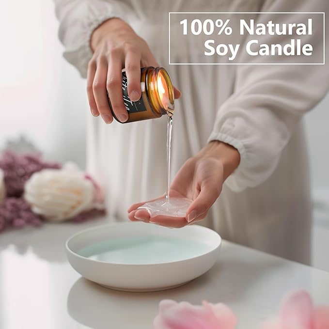 MOASITN Chamomile Lavender Scented Candles for Home| Natural Soy Wax Candle| Handmade Long Lasting Aromatherapy Jar Candel for Women,Men as Summer,Birthday,Relaxing Gifts| 7oz