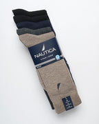 Nautica Mens Dress Socks - 5 Pack Breathable Comfort Stretch Crew-Length Work Socks for Men for Business Formal Wear (6-12.5)