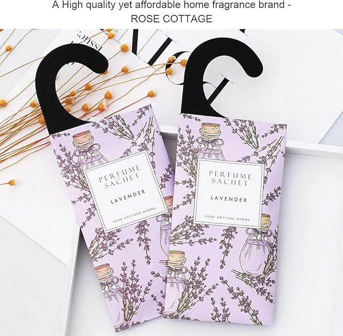 Large 12 Packs Lavender Hanging Closet Deodorizer Air Freshener Long Lasting Scented Sachets Smell Goods for House