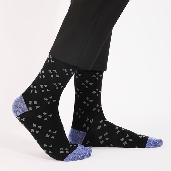 HHX YONLEE Dress Socks 5/6/10 Pairs Crew Argyle Colorful Cotton Novelty Casual Happy Fun