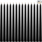 14 Pack Black Taper Candles 12 Inch Tall 3/4 Inch Thick Burn 10 Hours