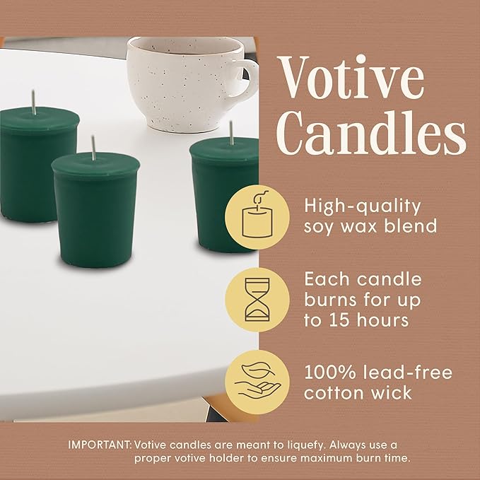 Mister Candle Tranquil Harmony Collection, Handmade Scented Votive Candles Bulk, Aromatherapy Candles with Soy Wax and Essential Oils, Made in USA, (Set of 9, Rosemary Sage)