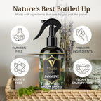 Vilara US Room Spray Freshener – Long-Lasting Luxury Perfume Scent, Linen & Fabric Spray for Bedding, Furniture, Home & Bedroom Aromatherapy – 16.9 fl oz (Jasmine Pack 3)