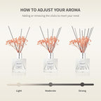 Airkeep Reed Diffuser Set,3.38 fl oz (100 ml) - English Rose Oil Diffusers with 8 Reed Sticks, Home Fragrance Reed Diffuser for Bathroom Shelf Decor