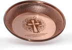 Copper Offering Prayer Ritual Bowl Plate - Great for use Meditation,Smudging, Incense,Candle Dish, Ash Catcher,Witches,Jewelry Dish (Ephesians 6:18-19)