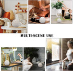 ELLDOO Natural Travertine Incense Holder, Home Decor Handmade Ball Shape Incense Cone Burner for Yoga Meditation SPA Reading, Gray