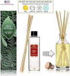 Urban Naturals Reed Diffuser Oil Refill, Holiday Cheer Diffuser Oil with Cranberry, Cinnamon, Evergreen, 4 oz + Free Reed Sticks, Made in The USA
